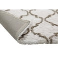 thumbnail image 2 of Chesapeake Microfiber Polyester Shag Ivory Base with Grey Design Deco Area Rug (5'x7'), 2 of 6