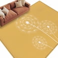 thumbnail image 2 of 6'x9' Area Rugs, Yellow Dandelion Indoor Outdoor Area Rug for Living Room Bedroom, Simple Floral Botanical Washable Bathroom Rugs Kitchen Floor Carpet Mats Home Decor Aesthetic, 2 of 8
