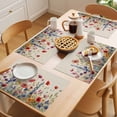 thumbnail image 5 of Placemat Set of 6 Colorful Flower Floral Leaves Placemats for Dining Table Branch Plant Washable Table Mats for Kitchen and Party Decor Indoor & Outdoor Use, 5 of 8