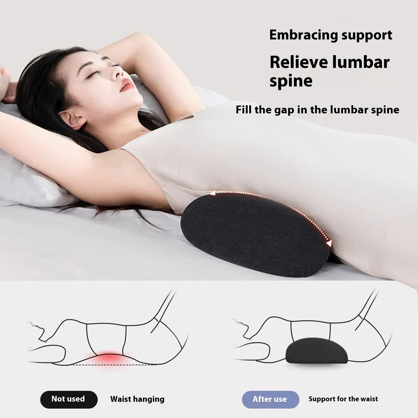 CanGonggg Supportive Lumbar Pillow For Enhanced Comfort And Support Ideal For Relaxation Back Support And Restful Sleep Satin Body Pillowcase Stretchy Pillowcase Olive Silk Pillowcase 100 Silk