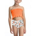 thumbnail image 3 of Lovebay Children Girls 2pcs Split Swimwear Set Sleeveless Vest Tube Cropped Top + Beach Flower Shorts Tankini Bikini Set, 3 of 15