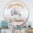 thumbnail image 3 of Designart 'Farmhouse Moment Tractors' Farmhouse Metal Circle Wall Art, 3 of 3