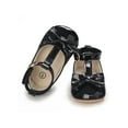 thumbnail image 5 of Franhais Newborn Anti-slip Shoes, Baby Girls Hollow-out Solid Color First Walking Shoes with Bow, 5 of 8
