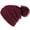 Wine Red, variant on GRNSHTS Ladies Winter Knitted Beanie Hat with Faux Fur Pom Warm Knit Skull Cap Beanie for Women (Wine Red)