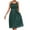Green, variant on IROINNID Women's Sleeveless A-Line Dress Round Neckline Holiday Summer Boho Lacing Breasted Dress Regular Print Dress