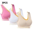 thumbnail image 6 of Timegard Sports Bras for Women 3pc No Underwire Lace Strap Full Support Breathable Comfy Everyday Bras, 6 of 8