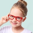 thumbnail image 3 of pitrice Kids Anti Blue Rays Glasses Light Blocking Eyeglasses Computer Phone Anti UV Flat Goggles, C6 Red Frame, 3 of 7