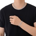 thumbnail image 5 of Collar de circonitas cubanas de doble fila de 10 mm, collar para hombre, joyería personalizada de tendencia Hip Hop, 5 of 5