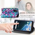 thumbnail image 3 of Compatible avec Oukitel C25 Étui Portefeuille Coloré Fente pour Carte en Cuir Pu Support Magnétique Blocage Rfid, 3 of 3