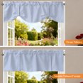 thumbnail image 5 of Farmhouse Blue Thin Lines Tie Up Valance Curtains for Windows, Kitchen Curtains Window Treatments, Modern Striped Minimalist Short Window Shades Valances for Bedroom Bathroom Cafe 42"x12", 5 of 8
