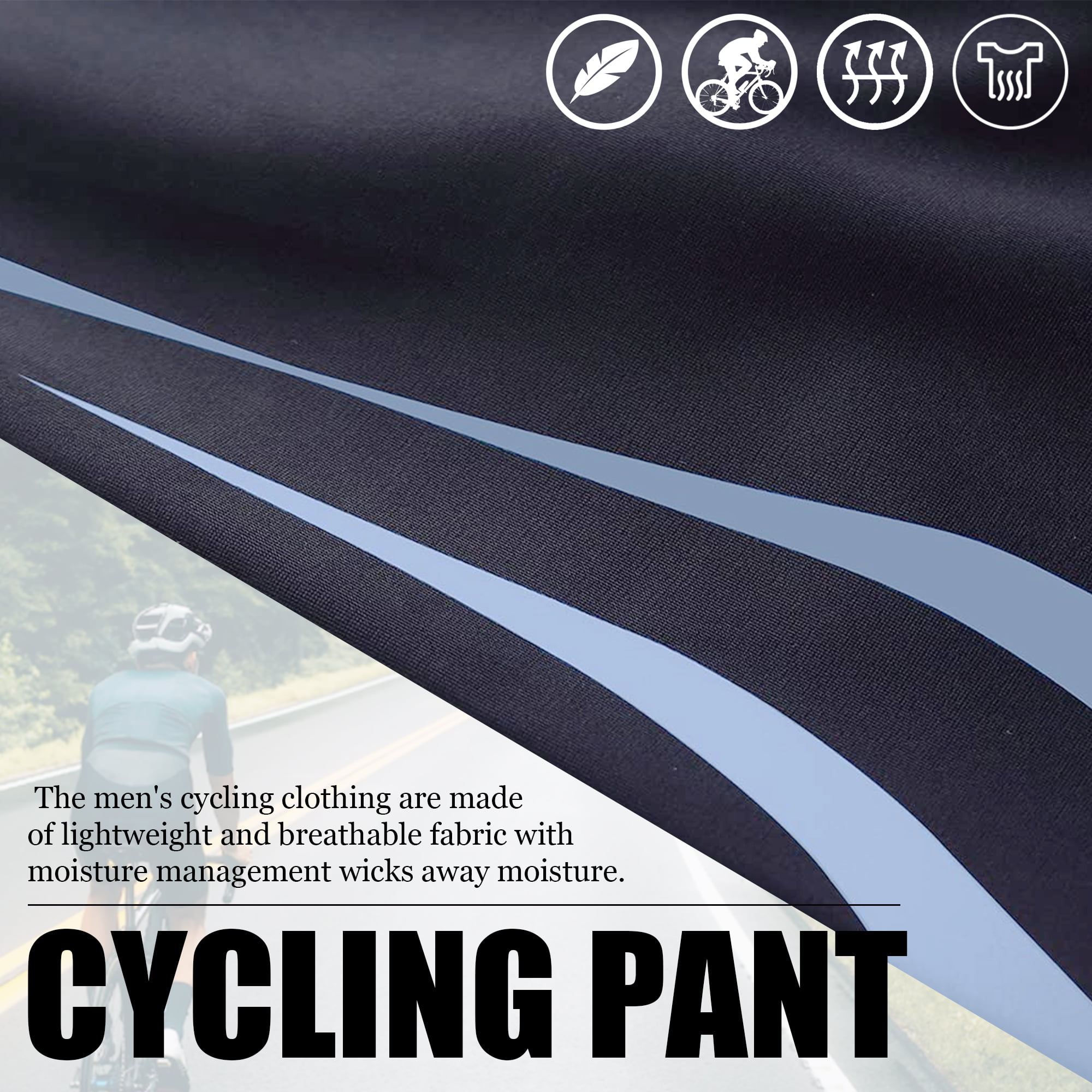 Santic Women's Bike Pants Cycling Tights Padded Bicycle Long Trousers Bike  Tights Blue 2XL