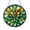 Acrylic 3.5 Inch, variant on Succulent Stained Glass Suncatcher, Round Green Stone Lotus Window Hanging, Botanical Nature Inspired Home Decor