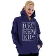 thumbnail image 4 of Redeemed Cross Christian Faith Hoodie Sweatshirt Women Men Brisco Brands L, 4 of 6