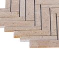 thumbnail image 4 of Modket TDH399NS Beige Sand Sina Pearl Marble Stone Herringbone Mosaic Tile Kitchen Backsplash, 4 of 5