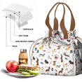 thumbnail image 4 of Cartoon Dachshund Drawstring Lunch Bag Women - Drawstring Lunch Bag Insulated for Work Office - Stain-Resistant Large Lunchbags for Women with Multi-Pockets, 4 of 6