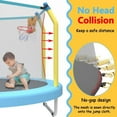 thumbnail image 3 of Trampolín de 55 pulgadas para niños Trampolín para niños pequeños de interior y al aire libre con aro de baloncesto, 3 of 5