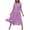 Purple, variant on DeHolifer Women's Summer Dress Midi Casual Crewneck Short Sleeve Dresses Loose Trendy Ruffle Tiered Flowy Boho Beach Dress Orange S