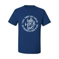 thumbnail image 2 of Wild Bobby Faith Hope & Love Three Things That Last Forever Inspirational/Christian Men Graphic Tee, Royal, X-Large, 2 of 6