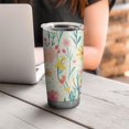thumbnail image 4 of 20 Oz Pioneer Flower Coffee Tumbler Double Wall Insulated Stainless Steel Water Bottle | Metal Reusable Thermoses Flask with Cup Cap | Leak & Sweat Proof with Anti-Dust Lid, 4 of 7