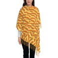 thumbnail image 4 of Cauagu Hot Dogs Print Women Wrap Shawl tassels Scarves Retro Scarf 77.6"X28.3", 4 of 8