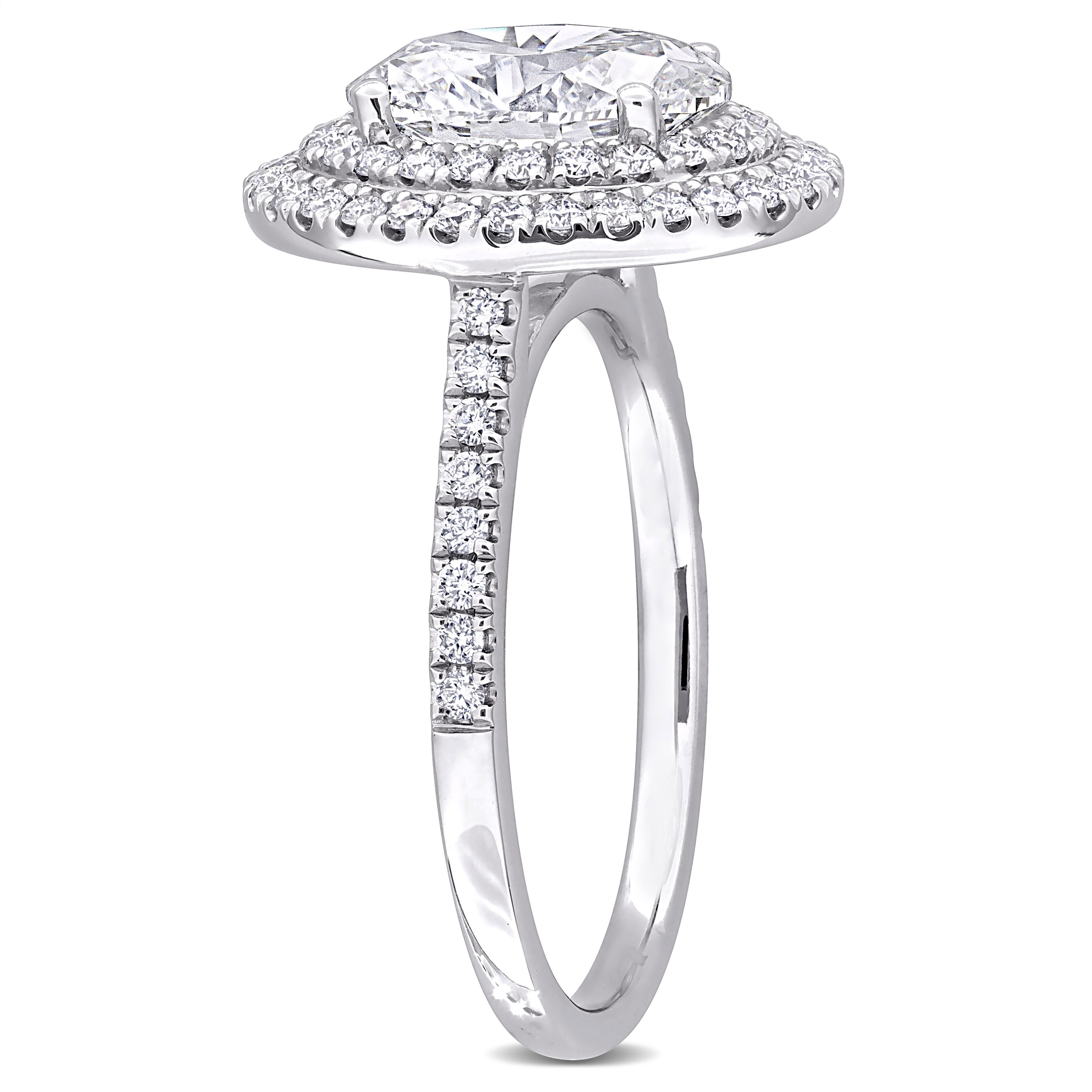 Created Forever Women's 2 1/2 CT Lab Created Diamond 14K White Gold Engagement Ring (G-H, VS1-VS2)