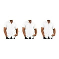 thumbnail image 1 of stanreset 1/2/3 Fête Randonnée Chemise Homme Simple Boutonnage Été Boutonnée Manches Courtes Polyester Mode Cadeau d'Anniversaire Blanc TTTG 3 Pcs, 1 of 6