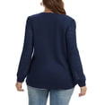 thumbnail image 3 of Daystry Womens Plus Size Blouses for Women Dressy Lace Long Sleeve Shirts Casual V Neck Tunic Tops, 3 of 8