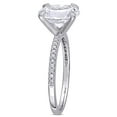 thumbnail image 3 of Everly Women's Created Sapphire and Diamond 10K White Gold Engagement Ring, 3 of 7
