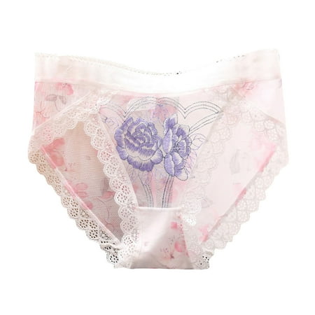

TAIAOJING Womens Cotton Briefs Underwear Lace Soft Hipster Ladies Stretch Full Briefs Bikini Panties
