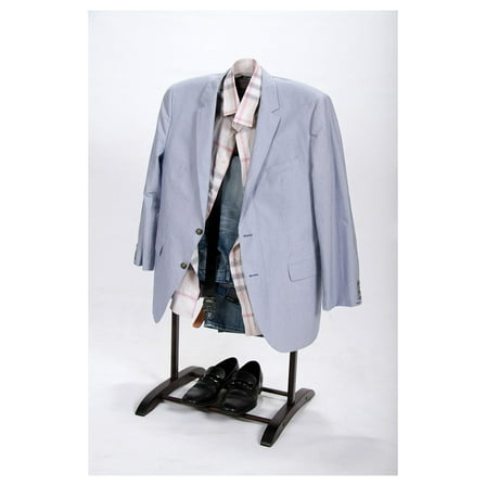 Deluxe Hardwood Clothes Valet Stand (Espresso)