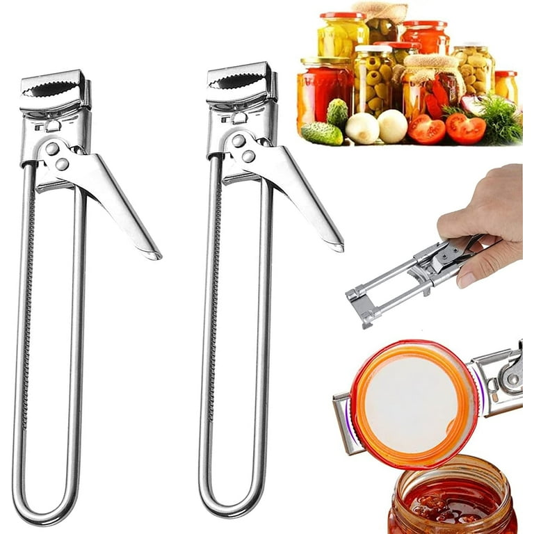 Warncode Adjustable Multifunctional Stainless Steel Can Opener, 3 Seconds  Quick and Easy Manual Bottle Jar Opener Lid Remover Gripper Kitchen  Tool,for