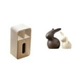 thumbnail image 1 of Funda Rectangular Multiusos Para Caja De Pañuelos Con Estatua De Conejo De Cerámica Para Oficina, Armario, Jardín Y Soporte De TV, Decoración De Pascua., 1 of 8