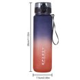 thumbnail image 2 of Botella de agua esmerilada 1000 ml con asa Gradient Sports para gimnasio Rojo, 2 of 4