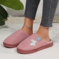 thumbnail image 2 of Bibifish Mens Womens Fall Fuzzy Slippers Non Slip Thick Wear Resistant Sole Slip On Fleece Lined Indoor Home Winter Slippers, 2 of 9