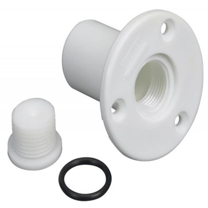 Moeller Boat Transom Drain Tube with Pipe Plug