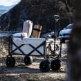 thumbnail image 2 of Collapsible Foldable Portable Utility 240L Capacity Wagon Garden Cart with Pedal Brake, Outdoor Portable Garden Cart Utility Wagon for Groceries Camping Sports with Large Capacity & Drink Holder, 2 of 5