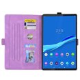thumbnail image 5 of SaniMore Case for Lenovo Tab M10 Plus 3rd Gen 10.6 inch 2022 TB-125F/128F, PU Leather Embossed Butterfly Shockproof TPU Back Card/Pen Holder Anti-slip Stand Full Protective Wallet Cover, Purple, 5 of 8