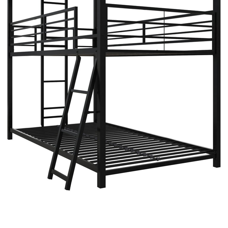 Your Zone June Triple Twin Metal Bunk Bed, Black - Walmart.com