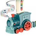 thumbnail image 2 of 60Pcs Domino Train, Building Blocks Toys for Kids Ages 3-12, Domino Rally Electric Train Set with Family, Automatic Domino Train Set Kids Toy with Light and Sound Construction, 2 of 10