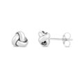 thumbnail image 2 of 14K White Gold Polish Knot Studs With Earring Backs, 2 of 4
