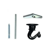 2 Sets Swag Ceiling Hooks Heavy Duty Swag Hook for Hanging Plants Ceiling Installation Cavity Wall Fixing (2, Black)