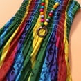 thumbnail image 4 of Baby Girls Rainbow Dress Toddler Princess Sleeveless Halter Beach Tutu Sundress, 4 of 5