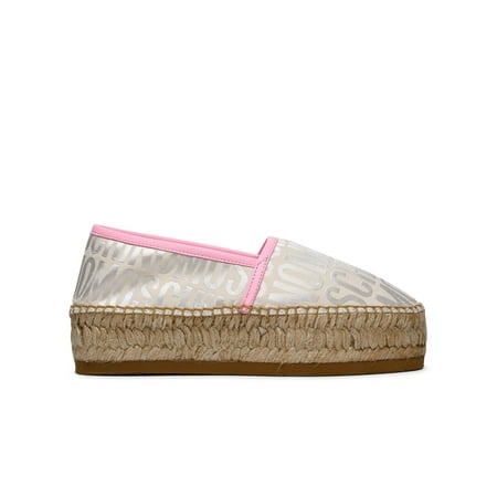 

Moschino Logo Donna Ivory Cotton Blend Espadrille