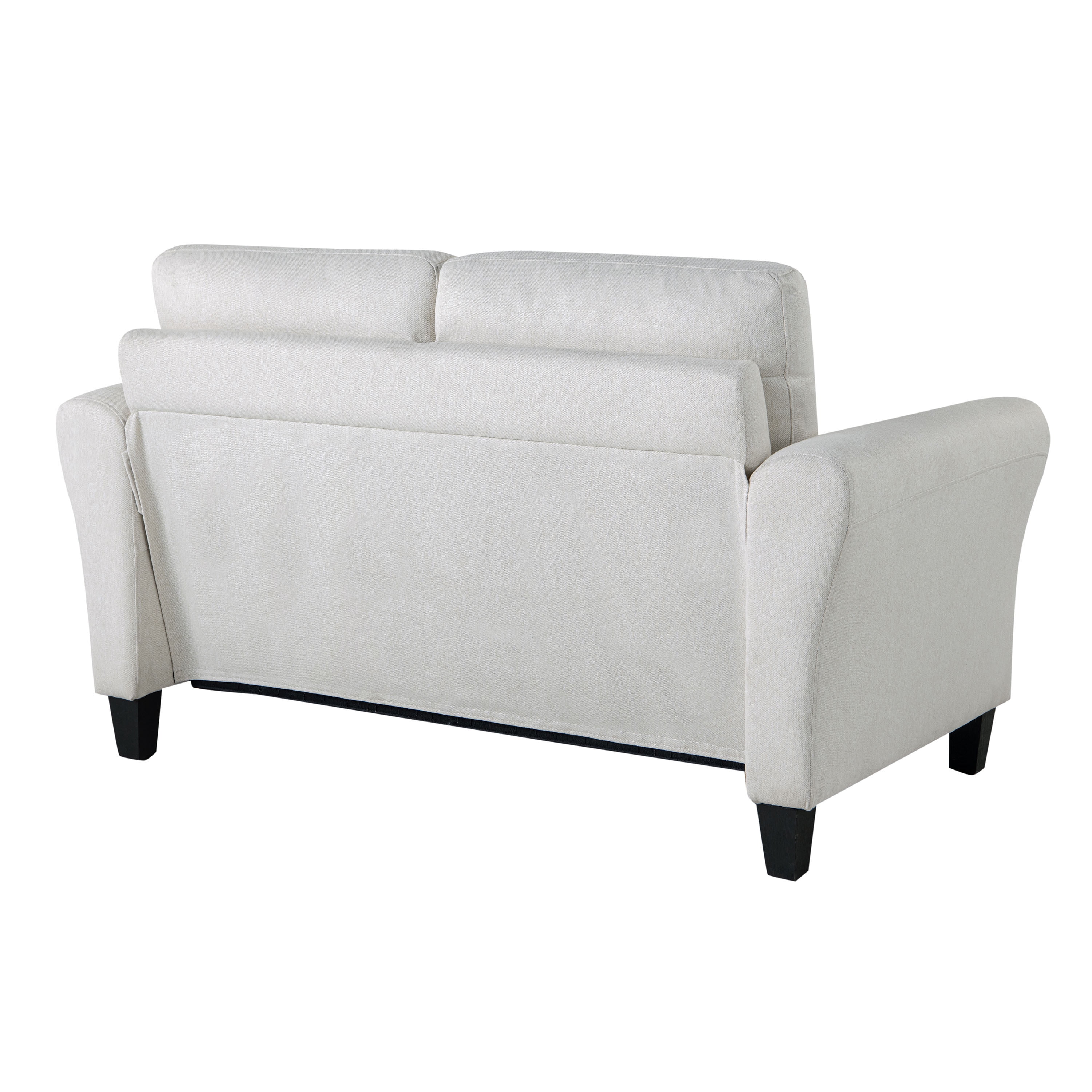 Lifestyle Solutions Alexa Loveseat with Rolled Arms, Oyster Fabric