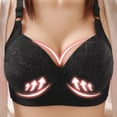 thumbnail image 3 of Eashery Womens Bra Solid Breathable High Impact Sports Bra Black 90C, 3 of 4