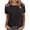 Black, variant on Htigea Womens 3/4 Sleeve Shirts Women's Classic Comfort Round Neck T-Shirt Solid Color Basic Knit Loose Blouse Tops Sale White,L