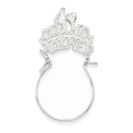 Safety Pin Charm Holder - Sterling Silver #1 Grandmother Charm Holder
