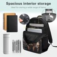 thumbnail image 5 of Pzuqiu 17 Inch Horse Print Backpack for Kids Ages 6-18 with Adjustable Padded Straps Large Capacity Elementary School Backpack for Back to School Travel Daily Use, 5 of 7