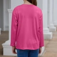 thumbnail image 3 of CCRFTGI Shirts For Kids Girls Size 10-12 Trendy Clothes Casual Long Sleeve Tees Cute Crewneck Shirt shirts for kids trendy Comfy Tunic Tops Girls Clothes Hot Pink 2-3Y, 3 of 4