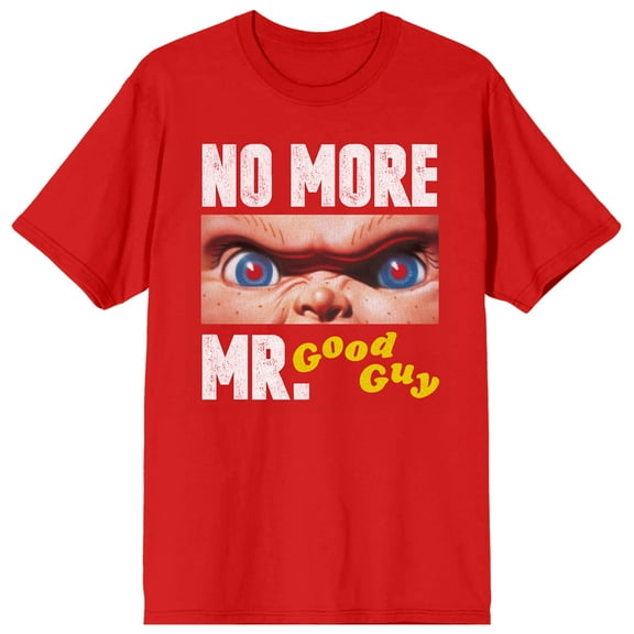 Chucky No More Mr. Good Guy Crew Neck Short Sleeve Red Women's T-shirt-Medium